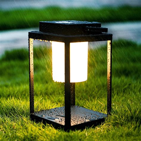 Brimmel Aluminum Outdoor Table Lamp Lanterns For Patio Portable Table