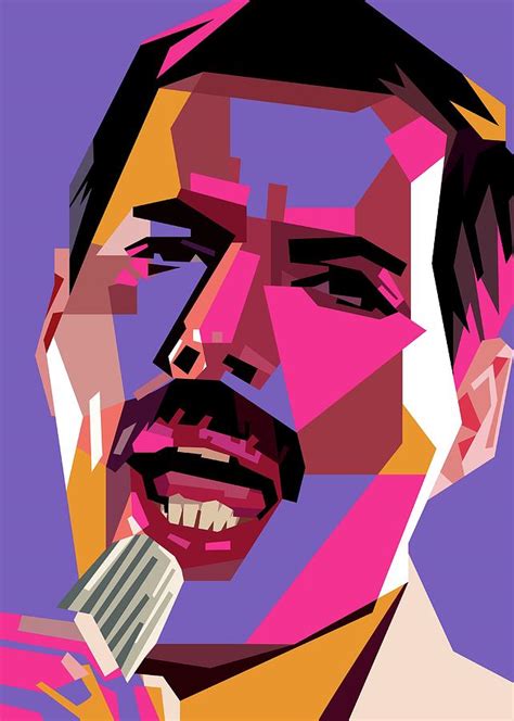 Freddie Mercury Wpap Pop Art Digital Art By Ahmad Nusyirwan Pixels