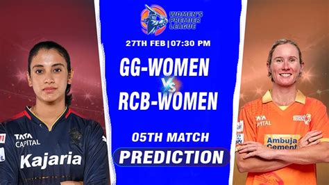 Royal Challengers Bangalore Women Vs Gujarat Giants Prediction