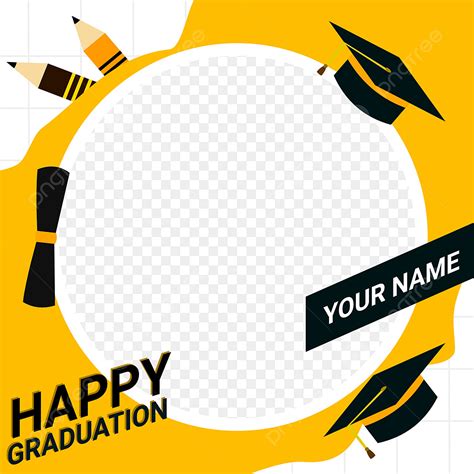 Graduation Frame Vector Png Images Graduation Vector Twibbon With