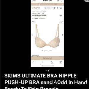 Skims Intimates Sleepwear Skims Ultimate Bra Nipplepushup Sand