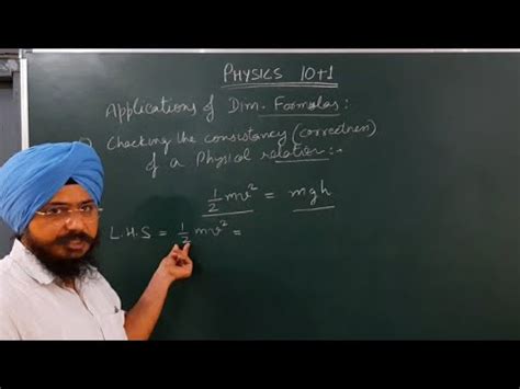 Dimensional Analysis Checking The Correctness Of Formula Derivation