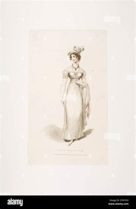 Fashion Image One Figure Vittoria Fete Dress Unknown 1813 Paper