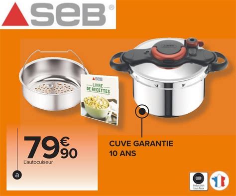 Promo Seb Autocuiseur Clipso Minut Terracotta Chez Carrefour