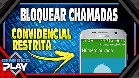 Como Bloquear Chamadas Privadas No Celular YouTube