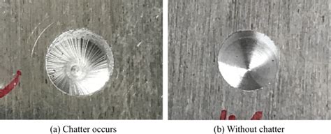 surface quality  chattered hole  normal hole  chatter
