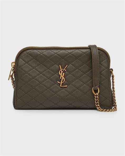 Saint Laurent Gaby Mini Ysl Crossbody Bag In Quilted Leather Neiman