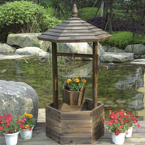 Stonegate Designs Wooden Wishing Well Planter — Model# DSL-4142 ...