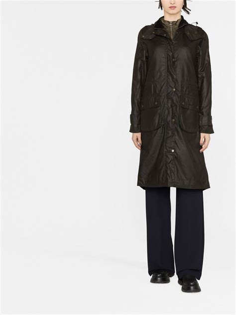 Barbour Cappotto Lungo Cannich Cerato Verde Farfetch It