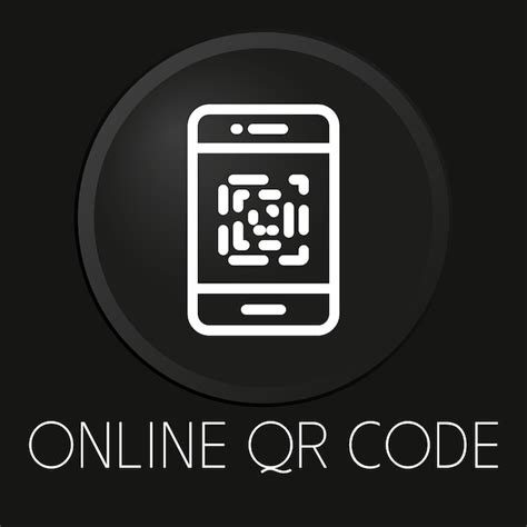 Ic Ne De Ligne Vectorielle Minimale De Code Qr En Ligne Sur Le Bouton