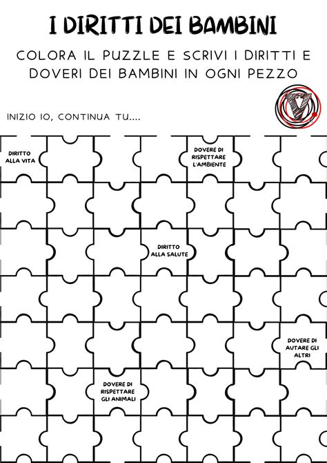 Puzzle Diritti Dei Bambini Pdf Stampabili Vaneducation