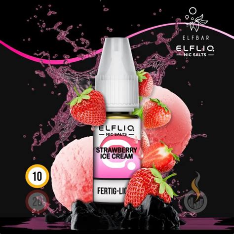 Elfliq By Elfbar Strawberry Ice Cream Nikotinsalz Liquid Ml