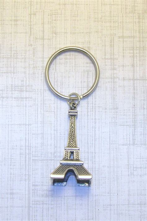 Eiffel Tower Keychain Eifell Tower Key Chain By Sevenjewelry