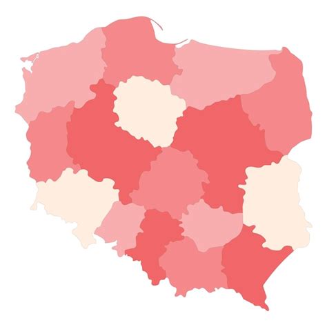 Mapa Da Pol Nia Mapa Da Pol Nia Em Regi Es Administrativas Vetor Premium