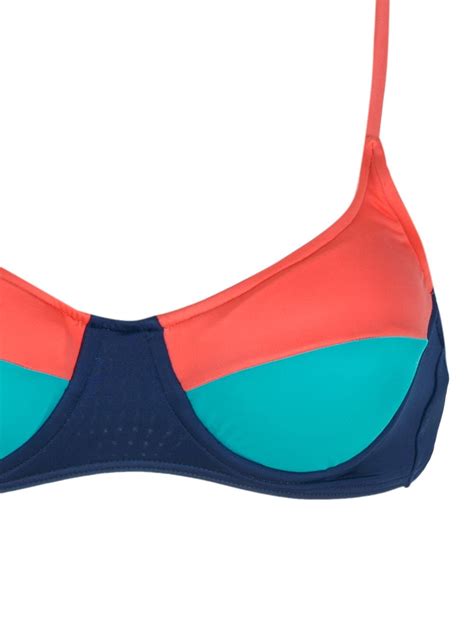 Brigitte Colour Block High Waist Bikini Set In Blue Modesens