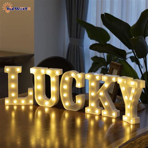 Hxweiye Letras Iluminadas En L Letras Led De Marquesina Letrero Con