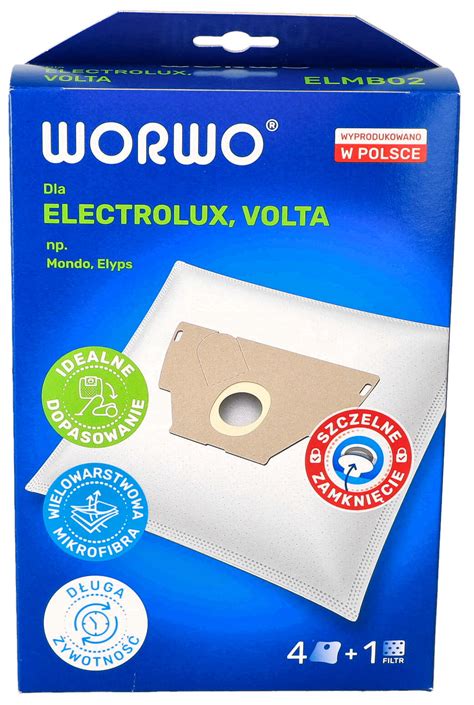 Worki Do Odkurzacza Electrolux E44 Worwo ELMB02K 4szt Filtr