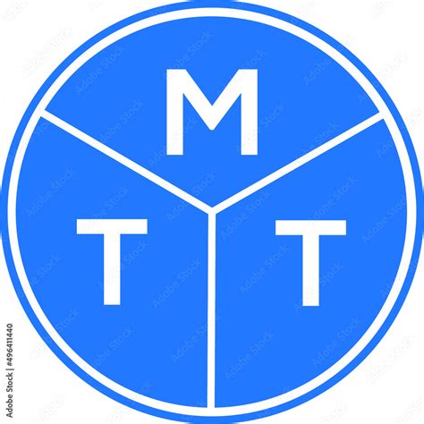 mtt letter logo design  white background mtt creative circle letter