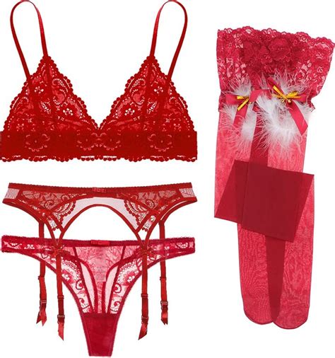 Sexy Code Women Push Up Lace Bras Set Lace Lingerie Bra And Panties And Socks And Eyeshade