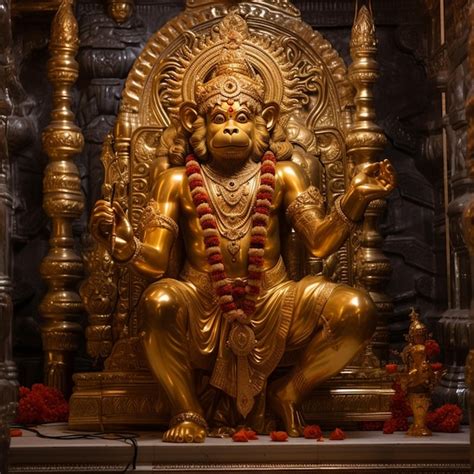 Premium AI Image | Statue of lord hanuman ji