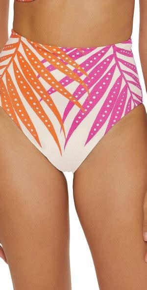 Trina Turk Women S Sheer Tropic High Bikini Bottom