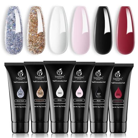 Amazon Beetles Poly Extension Gel Nail Kit Colors Classic