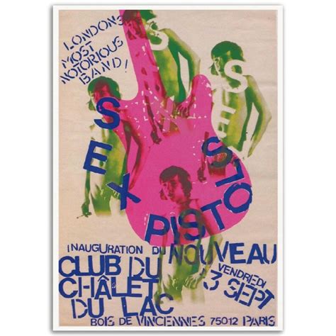 SEX PISTOLS Poster Londons Most Notorious Band Paris 03 09 1976 Club Du