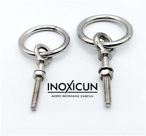 Argolla Con Tornillo Ojo 5 16 Inoxidable T 316 INOXICUN Acero