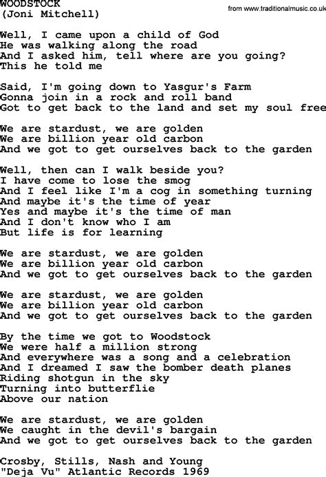 Woodstock By The Byrds Lyrics With Pdf