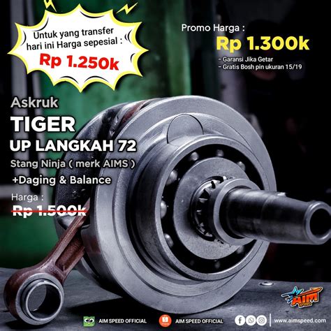 Jual EDISI PROMO AKHIR TAHUN 2022 Askruk Tiger Up Langkah 72 Stang