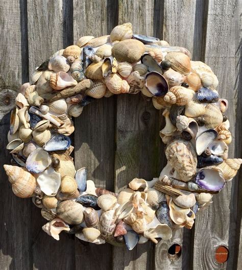 Shell Wreath Seashell Wreath Beach Decor Nautical Driftwood OOAK