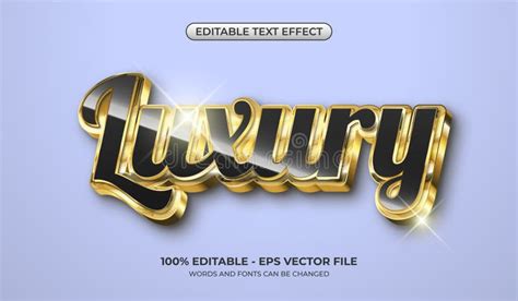 Luxurious Black And Gold Text Effect Editable Glossy Metallic Text