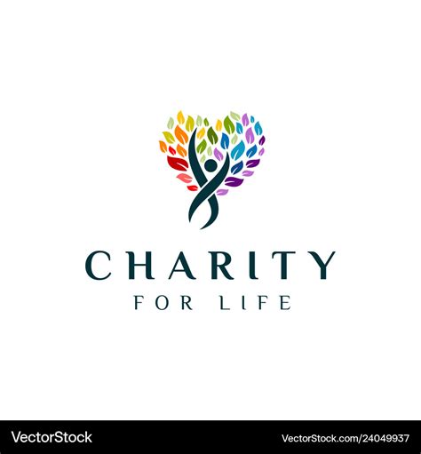 Charity Tree Logo Royalty Free Vector Image Vectorstock