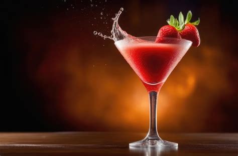 Premium Photo Strawberry Daiquiri Alcoholic Cocktail Summer Cocktail