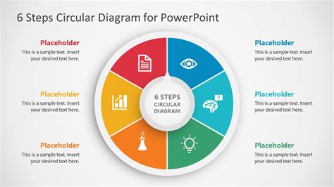 6 Step Circular Diagram Powerpoint Template