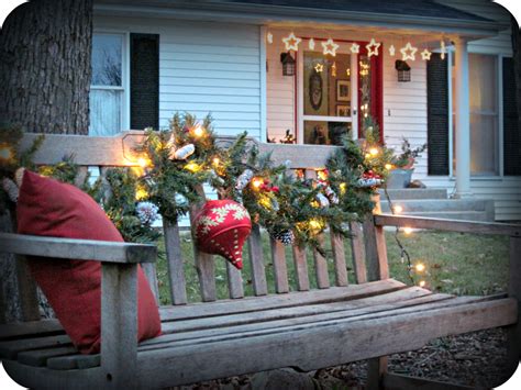 20 Decorating Outdoor Bench For Christmas The Urban Decor