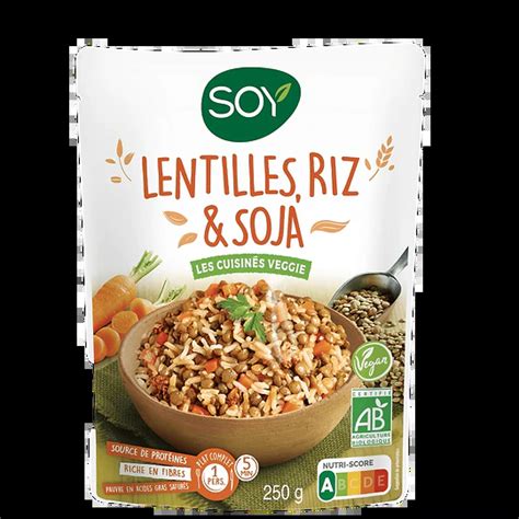 Lentilles Riz Soja Bio G Soy Sur Kazidomi