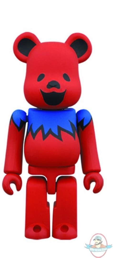 Grateful Dead Dancing Bear 400 Bearbrick Red Action Figure Medicom