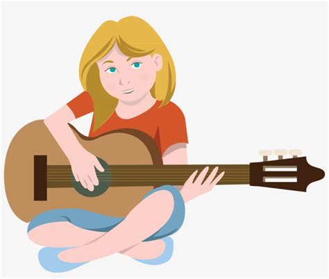 People Everyday People Girl Playing Guitar Play Guitar Cartoon Png 1758x1407 Png Download