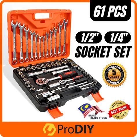 61pcs Combination Spanner Set Socket Ratchet Wrench Socket Set Wrench ...