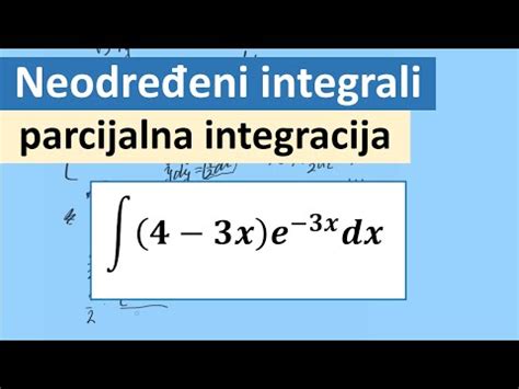 Integrali Parcijalna Integracija Youtube