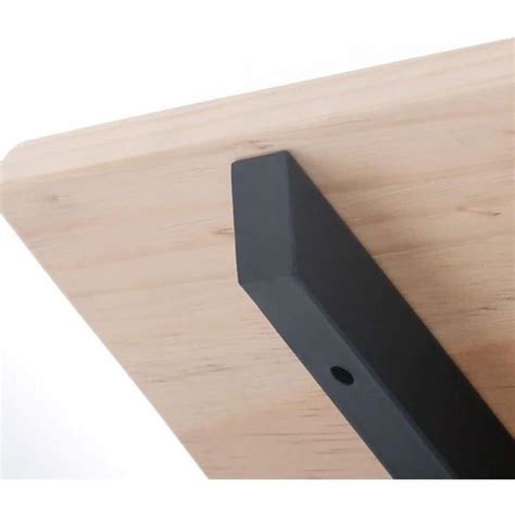 AJW Equerre Etagere Metal Support D étagère Noir Rétro Équerre De