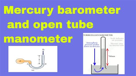 Mercury Barometer And Open Tube Manometer Youtube