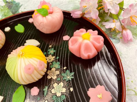 Making Japanese Sweets Sakura Nerikiri Cherry Blossoms And Drinking