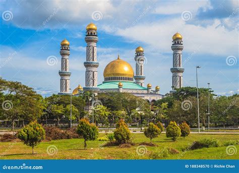 Jame Asr Hassanil Bolkiah Mosque In Brunei Stock Photo Image Of