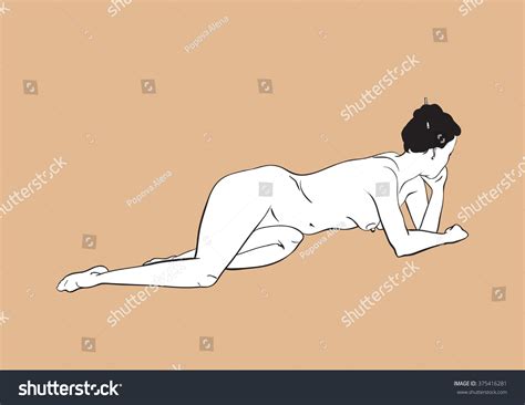 Sketch Naked Woman Stock Vector Royalty Free Shutterstock