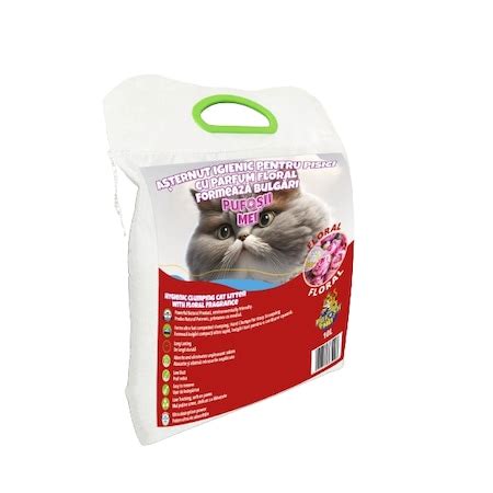 Хигиенична тоалетна за котки, с аромат на цветя, 10л - eMAG.bg