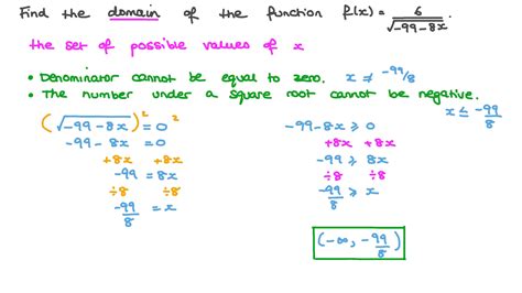 Question Video Determining The Domain Of A Quotient Of Functions