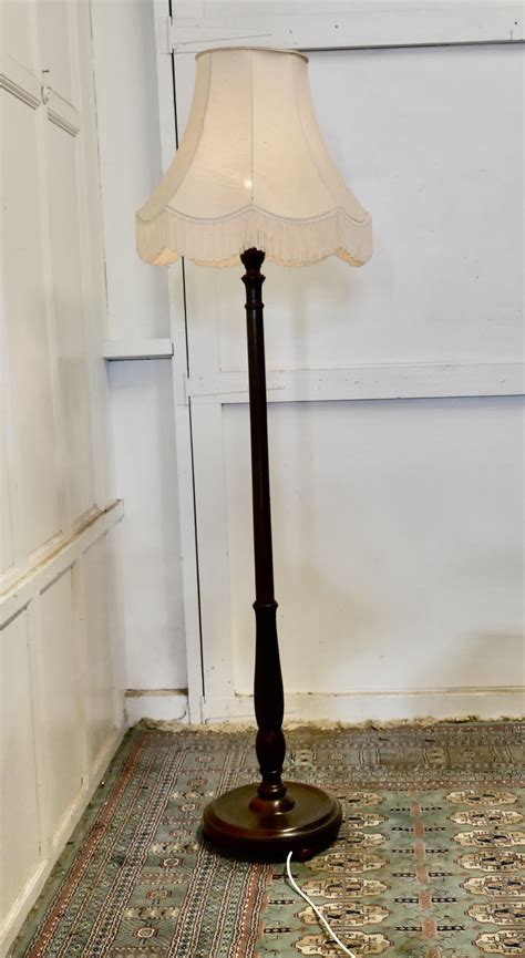 Antiques Atlas Turned Mahogany Floor Standing Or Standard Lamp