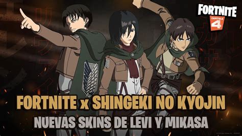 Fortnite X Shingeki No Kyojin Nuevas Skins De Levi Y Mikasa Ya